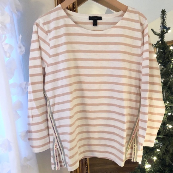 J. Crew Tops - J Crew tee with sequence detail